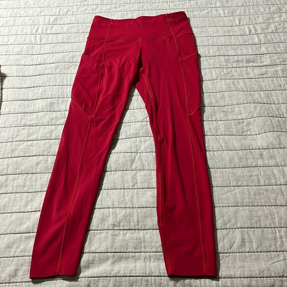 LuLuLemon dark red leggings